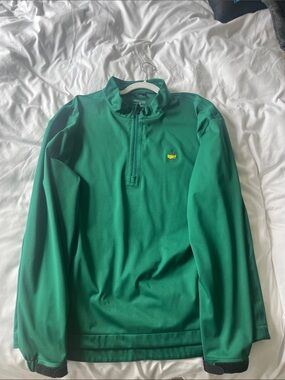 Masters Tech Green Long-Sleeve Men's Golf Quarter-Zip